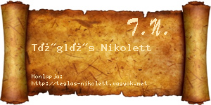 Téglás Nikolett névjegykártya