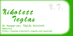 nikolett teglas business card