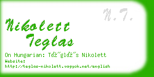 nikolett teglas business card
